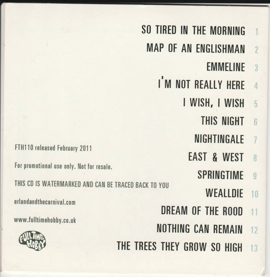 Erland And The Carnival : Nightingale (CDr)