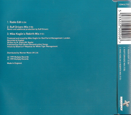 Mike Koglin Feat. Beatrice : On My Way (CD, Single)