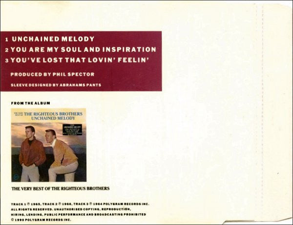 The Righteous Brothers : Unchained Melody (CD, Maxi)