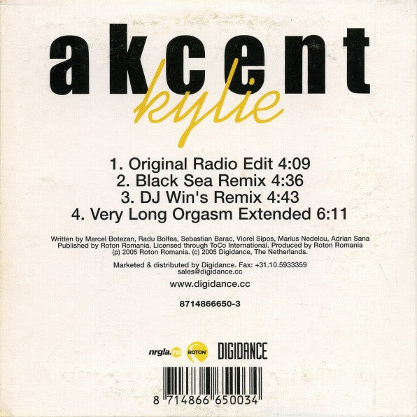 Akcent : Kylie (CD, Maxi, Car)
