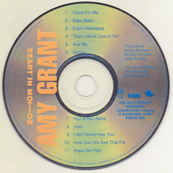 Amy Grant : Heart In Motion (CD, Album, RE, RM)