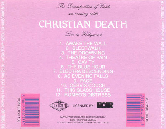 Christian Death : The Decomposition Of Violets - Live In Hollywood (CD, Album, RE)