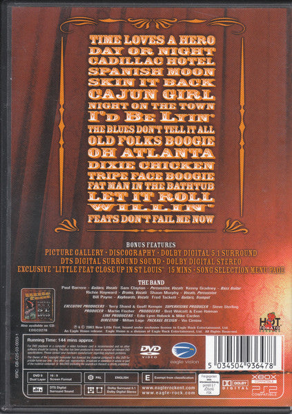 Little Feat : Highwire Act - Live In St. Louis 2003 (DVD, PAL)