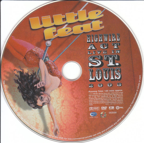 Little Feat : Highwire Act - Live In St. Louis 2003 (DVD, PAL)