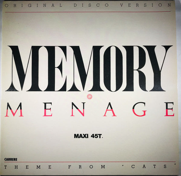 Menage (2) : Memory (12", Maxi)