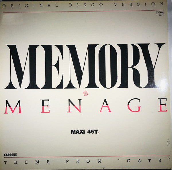 Menage (2) : Memory (12", Maxi)
