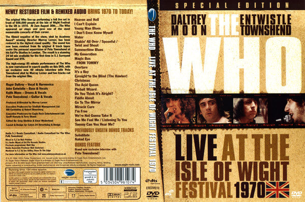 The Who : Live At The Isle Of Wight Festival 1970 (DVD-V, RE, S/Edition, Multichannel, PAL)
