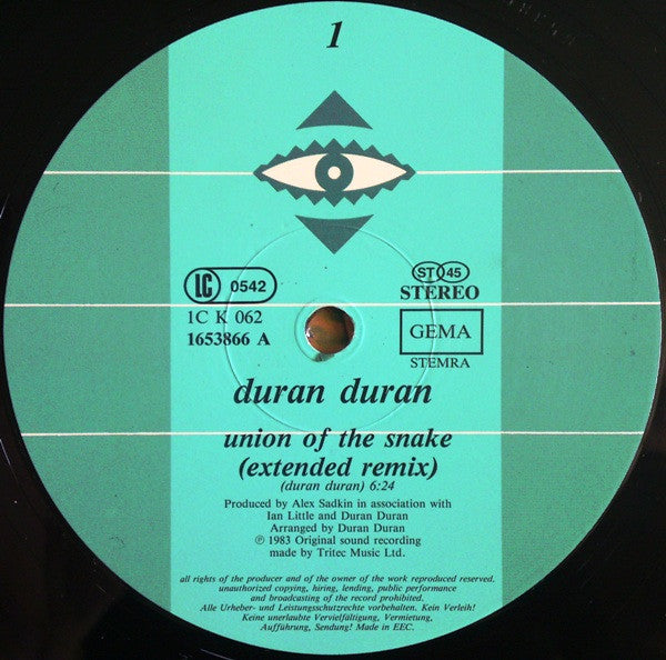 Duran Duran : Union Of The Snake (Extended Remix) (12", Maxi)