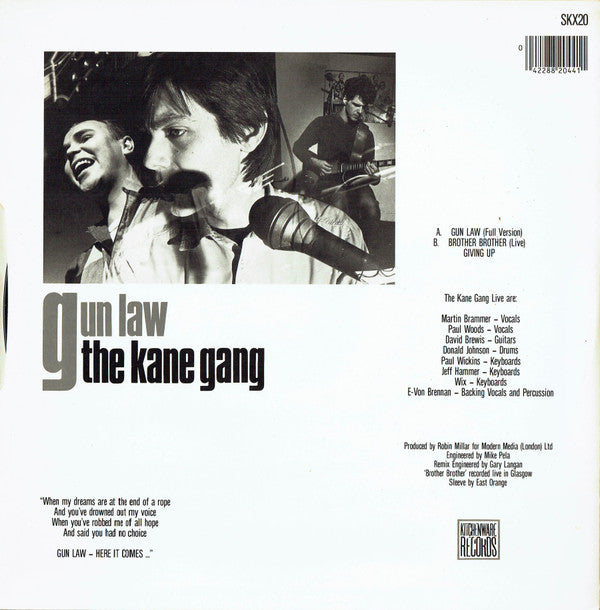 The Kane Gang : Gun Law (12")