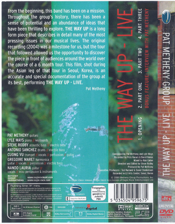 Pat Metheny Group : The Way Up - Live (DVD-V, PAL, Reg)