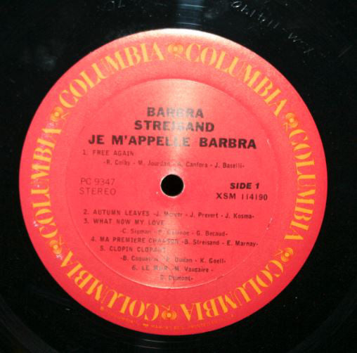 Barbra Streisand : Je M'appelle Barbra (LP, Album, RE)