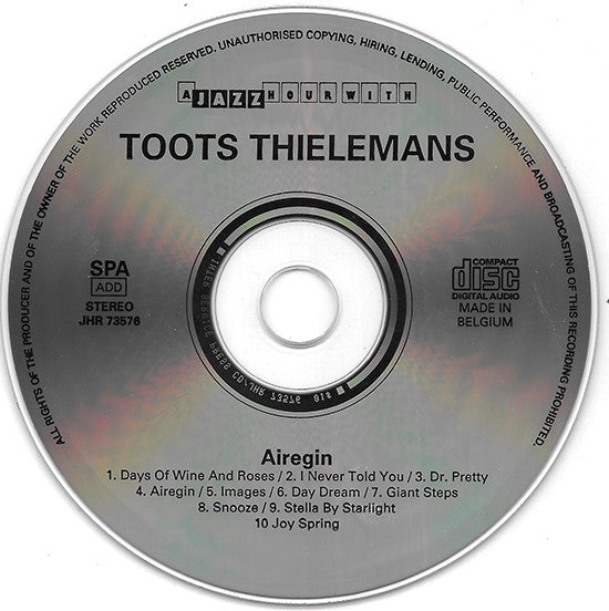 Toots Thielemans : Airegin (CD, Album, RE)