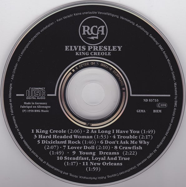 Elvis Presley : King Creole (CD, Album, Mono, RE)