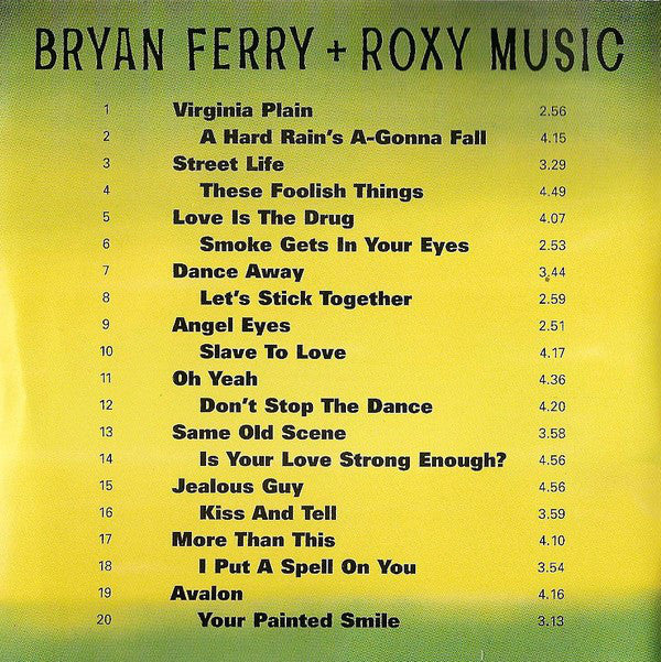 Bryan Ferry + Roxy Music : More Than This (The Best Of Bryan Ferry + Roxy Music) (CD, Comp, RM)