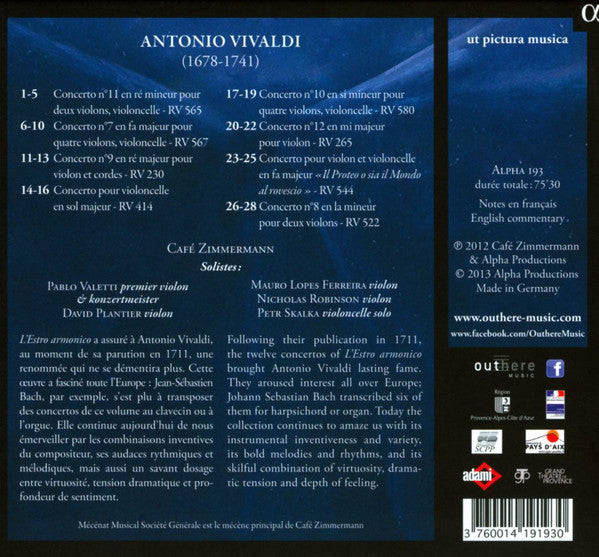 Antonio Vivaldi – Café Zimmermann : Estro Armonico - Libro Secondo (CD)