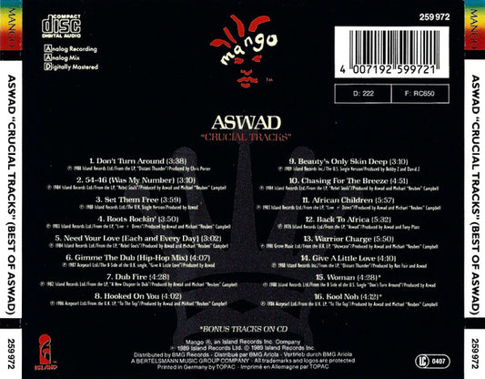 Aswad : Crucial Tracks (Best Of Aswad) (CD, Comp)