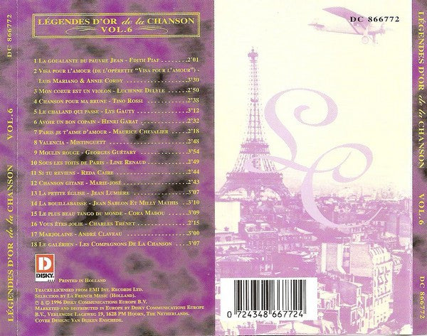 Various : Légendes D'Or De La Chanson Vol. 6 (CD, Comp)