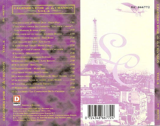 Various : Légendes D'Or De La Chanson Vol. 6 (CD, Comp)