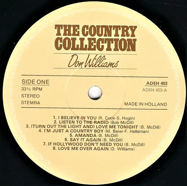 Don Williams (2) : The Country Collection: Don Williams (LP, Comp)