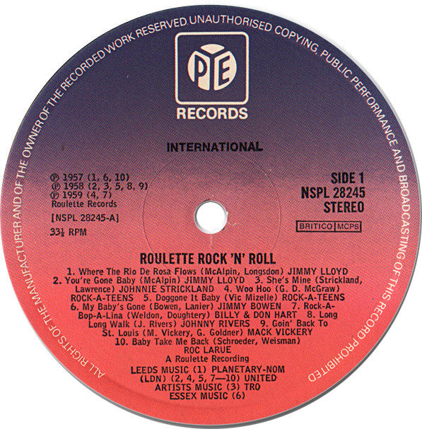Various : Roulette Rock 'N' Roll Collection (LP, Comp)