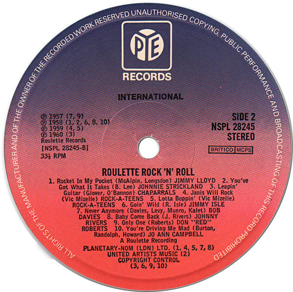 Various : Roulette Rock 'N' Roll Collection (LP, Comp)