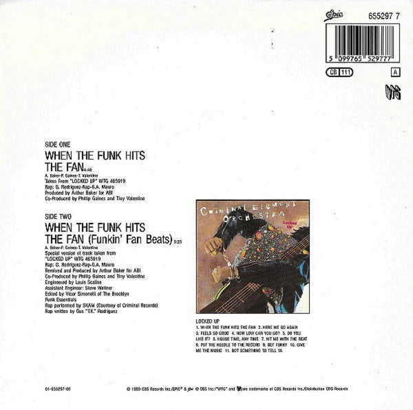 Criminal Element Orchestra : When The Funk Hits The Fan (7")