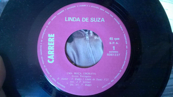 Linda De Suza : Uma Moça Chorava (7", Single)