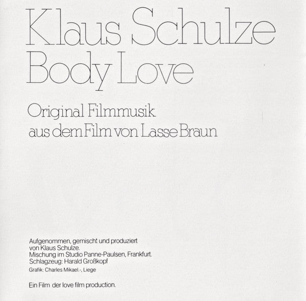 Klaus Schulze : Body Love (CD, Album)