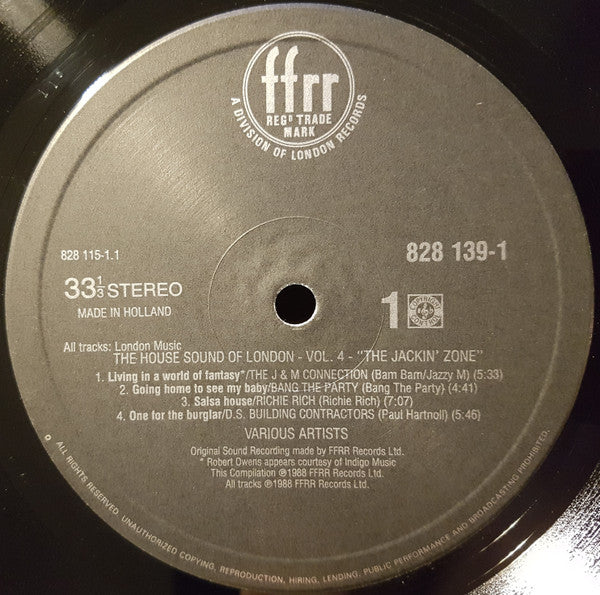 Various : The House Sound Of London - Vol. IV "The Jackin' Zone" (2xLP, Comp)