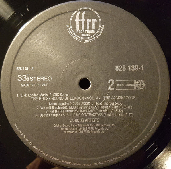 Various : The House Sound Of London - Vol. IV "The Jackin' Zone" (2xLP, Comp)