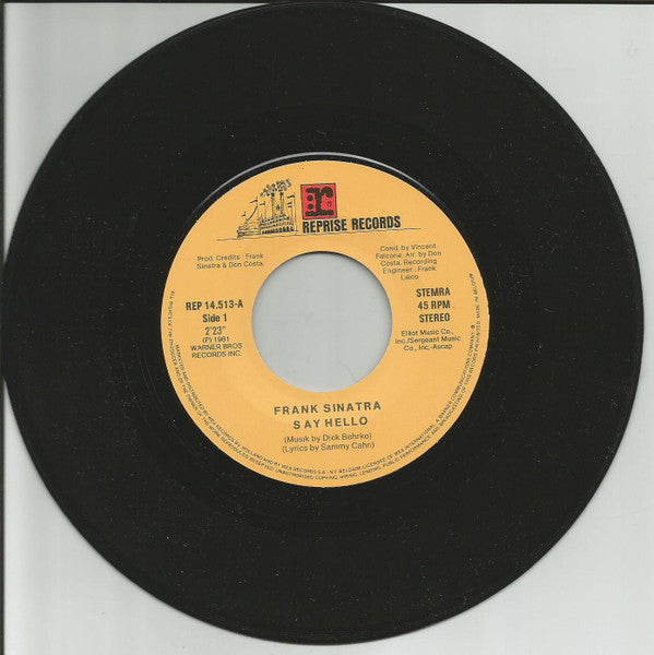 Frank Sinatra : Say Hello (7", Single)