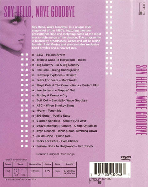 Various : Say Hello, Wave Goodbye (DVD, Comp, PAL)