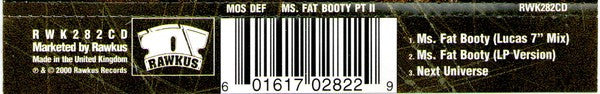 Mos Def : Ms. Fat Booty Pt II (CD, Single)