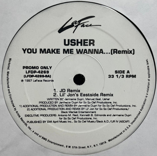 Usher : You Make Me Wanna... (Remix) (12", Promo)