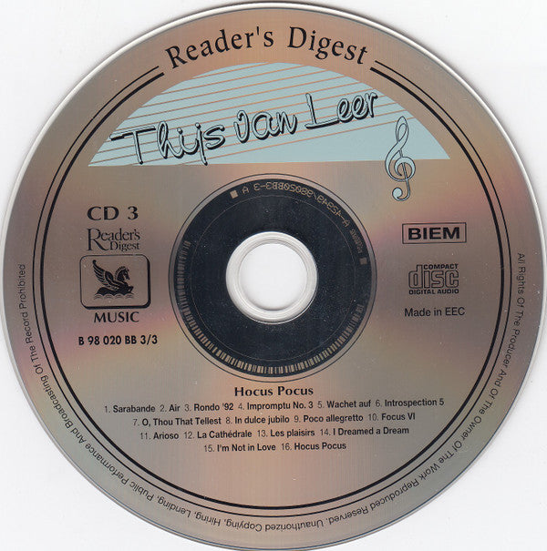 Thijs Van Leer : Meesters Van De Sfeermuziek (3xCD, Comp)