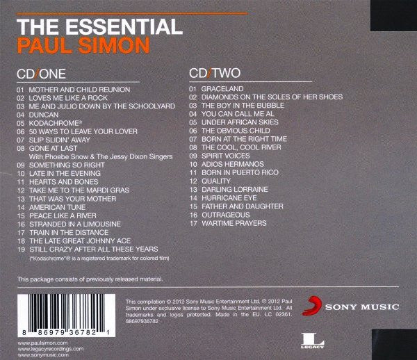 Paul Simon : The Essential Paul Simon (2xCD, Comp, RE, Son)