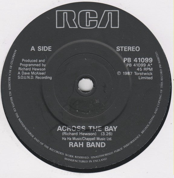 RAH Band : Across The Bay (7", Single)