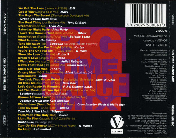 Various : Big Time Dance Mix (CD, Mixed)