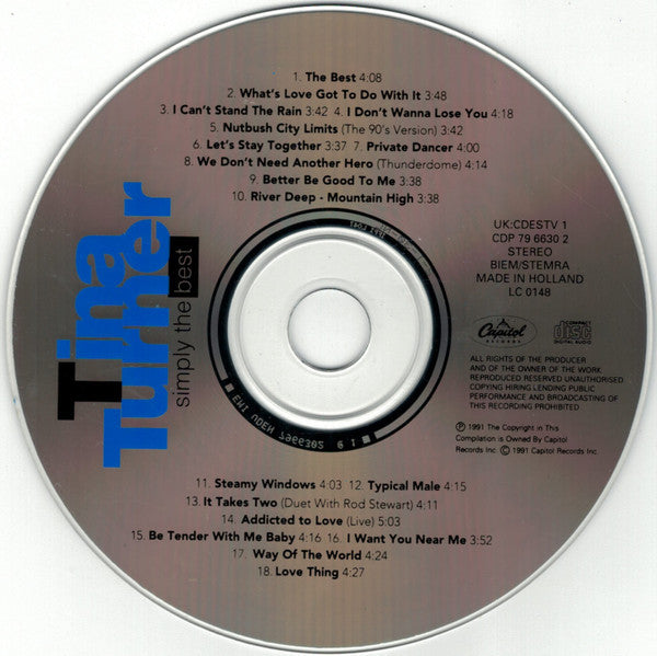 Tina Turner : Simply The Best (CD, Comp, RE, RP)