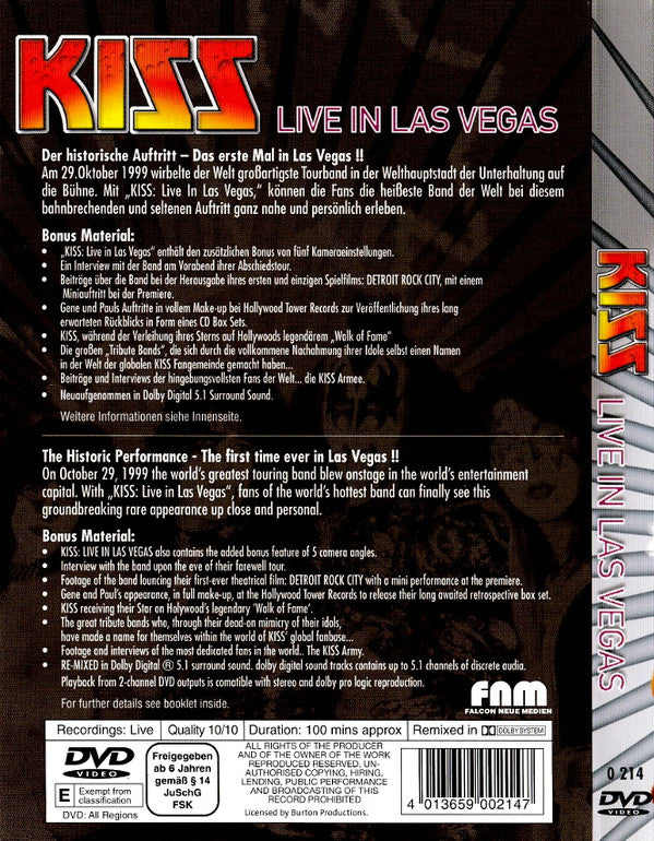 Kiss : Live In Las Vegas (DVD-V)