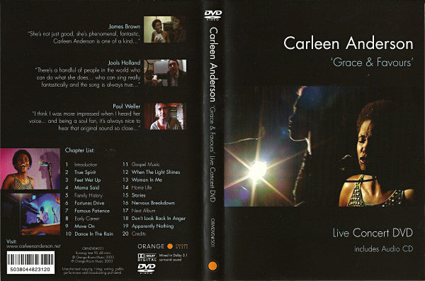 Carleen Anderson : Grace & Favours  (DVD-V + CD)