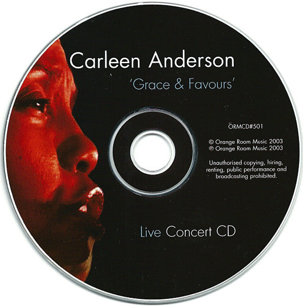 Carleen Anderson : Grace & Favours  (DVD-V + CD)