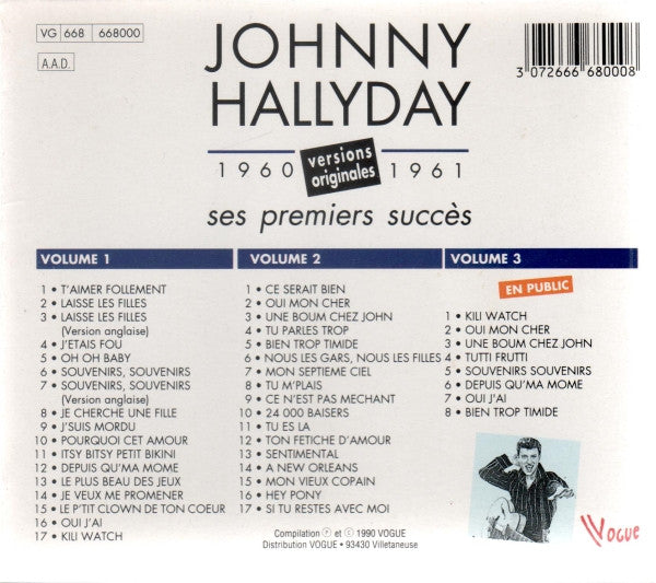 Johnny Hallyday : Ses Premiers Succès 1960-1961 (Versions Originales) (3xCD, Comp)
