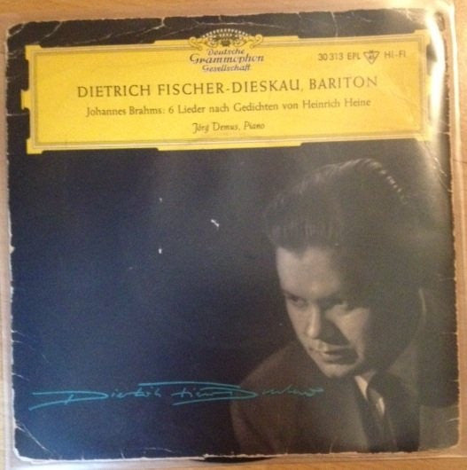 Dietrich Fischer-Dieskau : Johannes Brahms: Lieder Nach Gedichten  Von Heinrich Heine (7", EP, Mono)