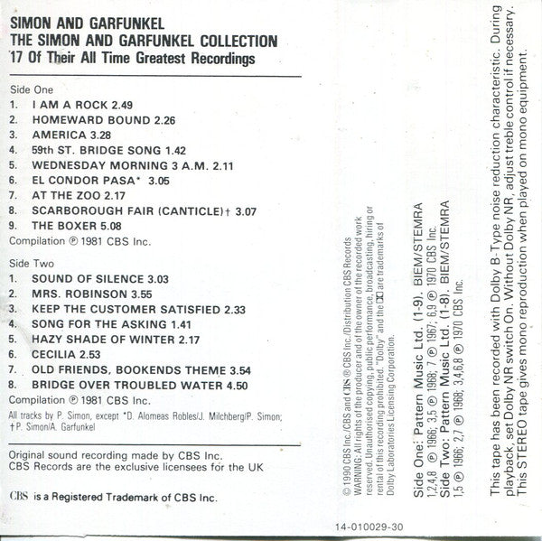 Simon & Garfunkel : The Simon & Garfunkel Collection (Cass, Comp)