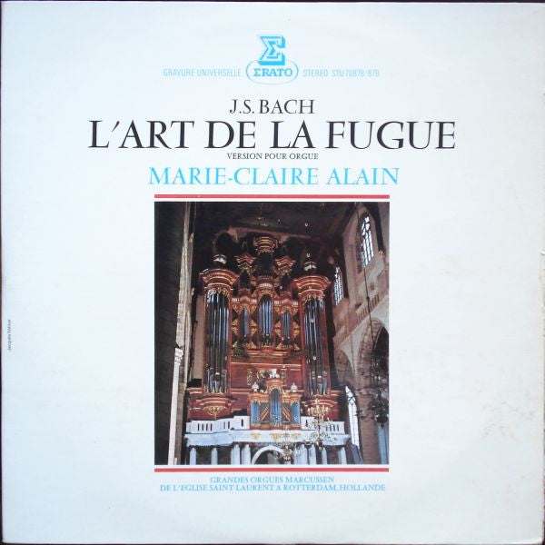 J. S. Bach* - Marie-Claire Alain : L'art De La Fugue (Version Pour Orgue) (2xLP)