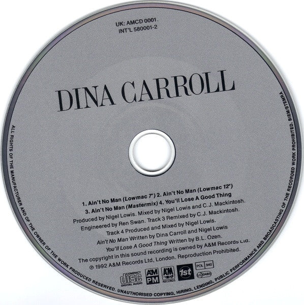 Dina Carroll : Ain't No Man (CD, Single, Gre)