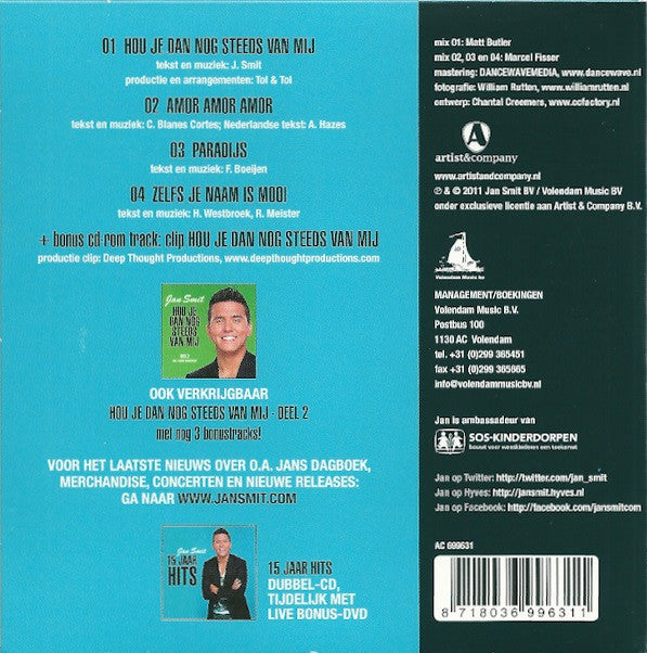 Jan Smit : Hou Je Dan Nog Steeds Van Mij (CD, Maxi, CD1)