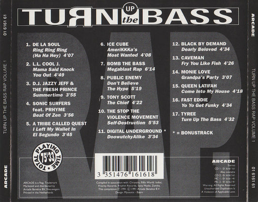 Various : Turn Up The Bass - Rap - Volume 1 (CD, Comp)