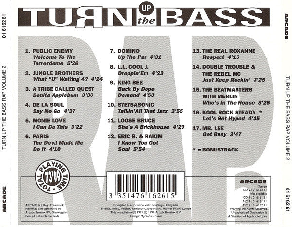 Various : Turn Up The Bass - Rap - Volume 2 (CD, Comp)